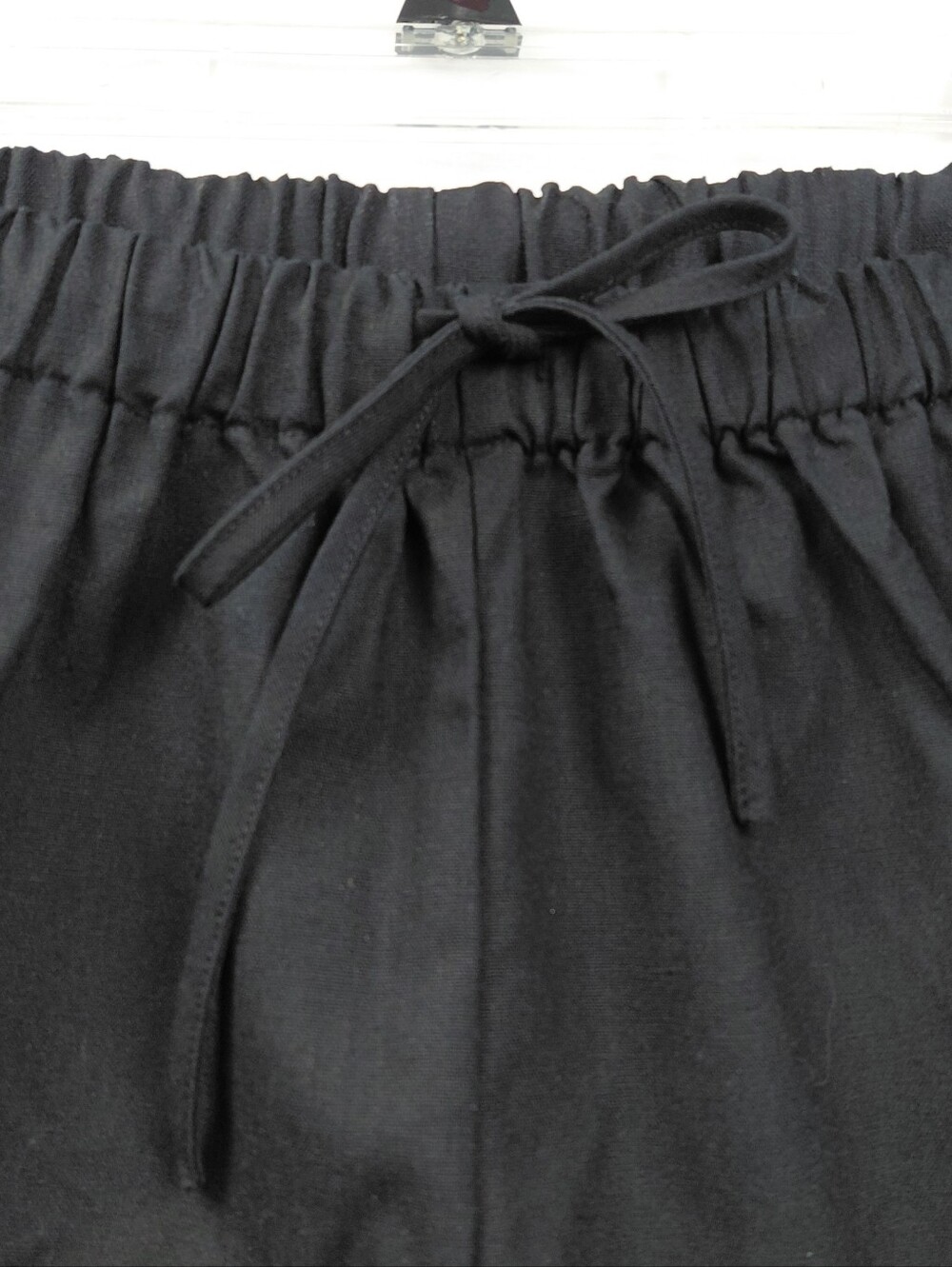 Commense Ruffle Shorts Size Large Black Drawstring - Picture 7 of 8